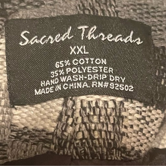 Vintage Sacred Threads Women’s Patchwork jacket size XXL - Picture 4 of 8